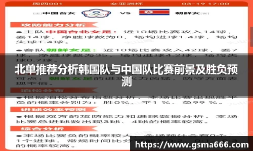 悟空体育北单推荐分析韩国队与中国队比赛前景及胜负预测